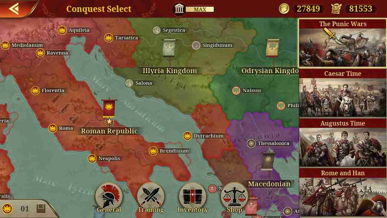 Game Great Conqueror: Rome Mod