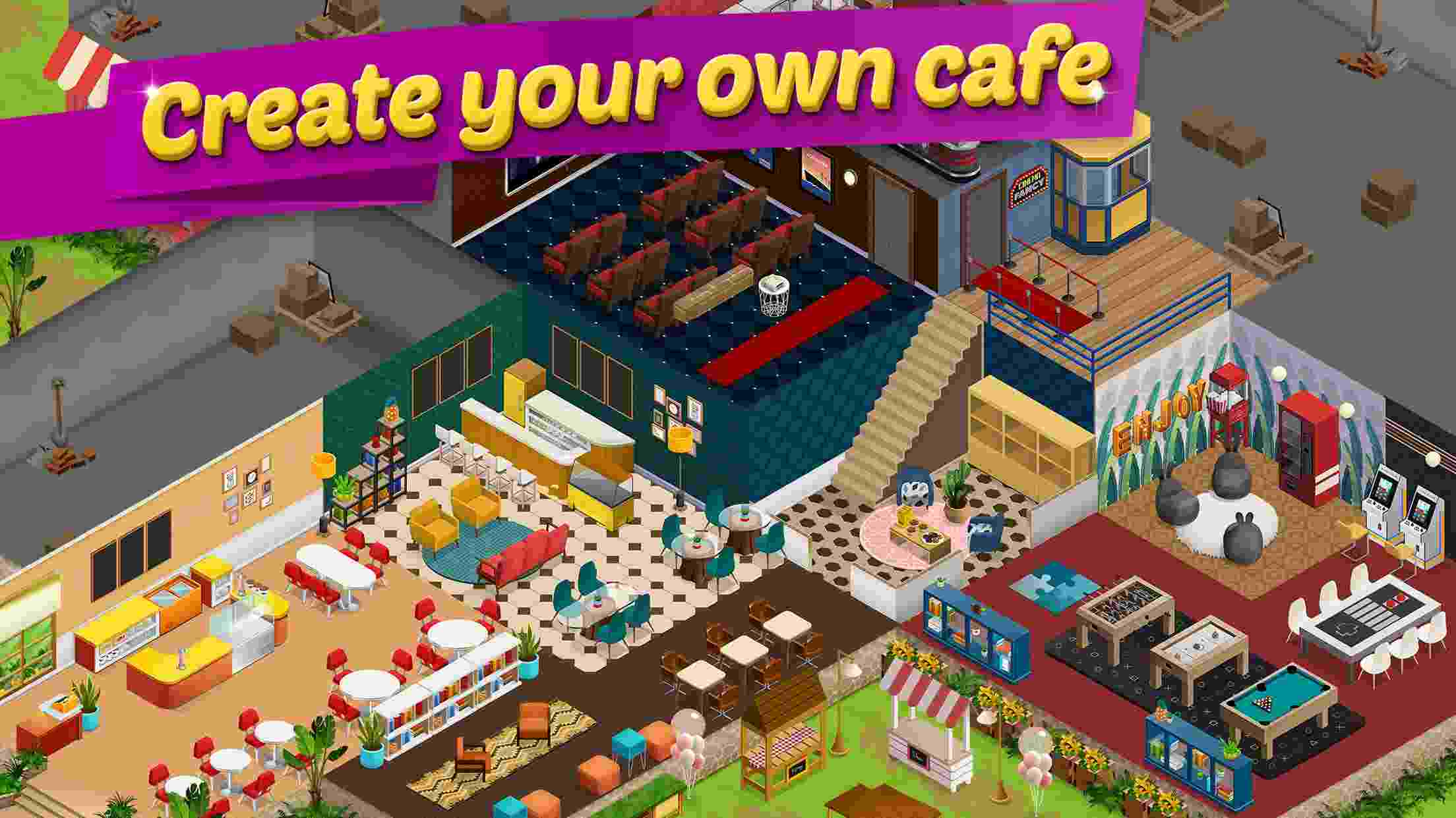 tai game Fancy Cafe mod apk