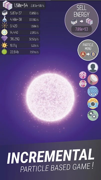 Idle Space Energy Particle Simulator Mod