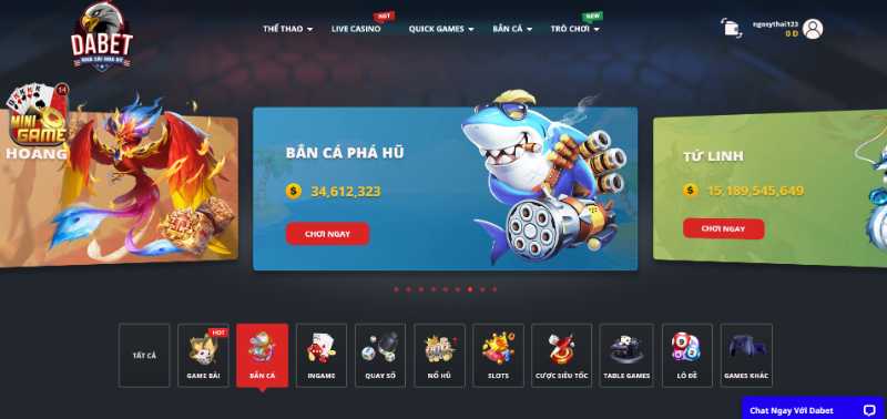 Nhà cái Dabet - Giới thiệu cổng game casino siêu hot Dabet