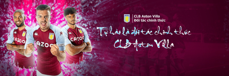 Đối tác chính thức là CLB Aston Villa